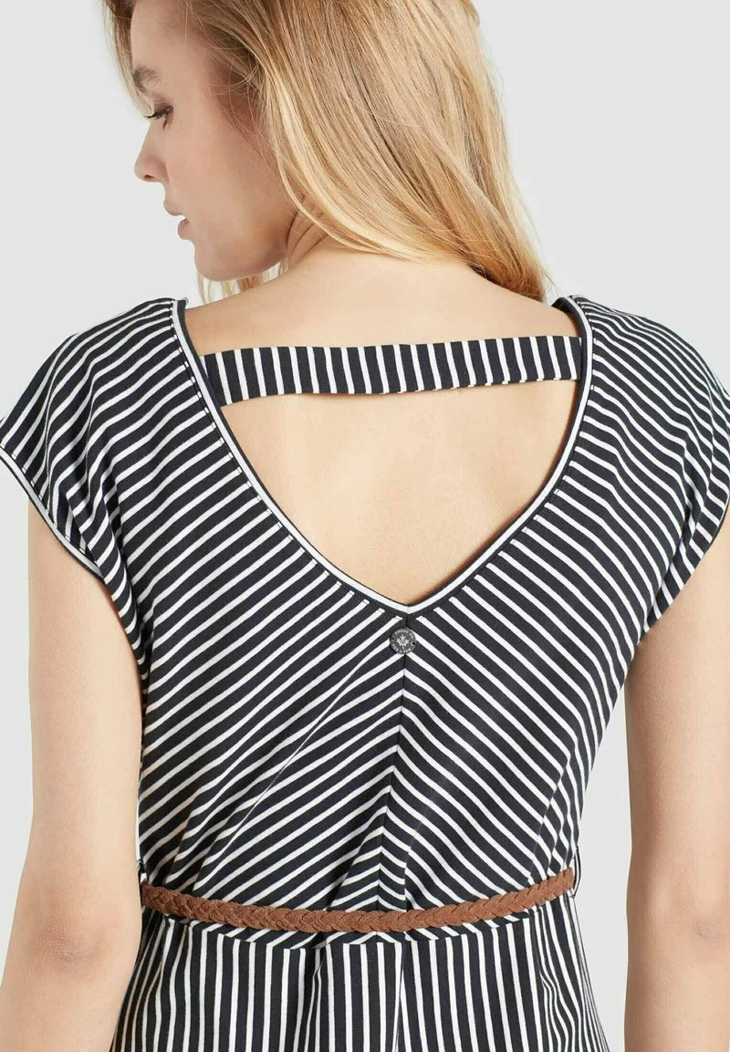 Khujo LEIFA - Freizeitkleid - Dunkelblau-weiß Gestreift 7 Khujo LEIFA - Freizeitkleid - Dunkelblau-weiß Gestreift – Bild 5
